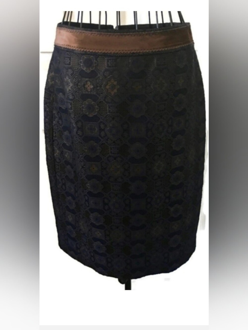 Saks 5th Ave Signature Silk Wool Brocade Skirt